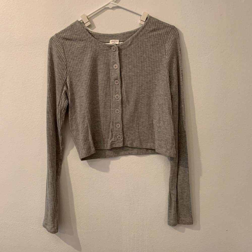 Wilfred Free Gray Button Cardigan